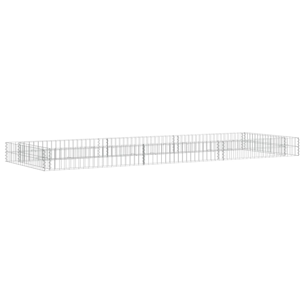 Gabion Raised Bed Galvanised Steel 300x100x20 cm