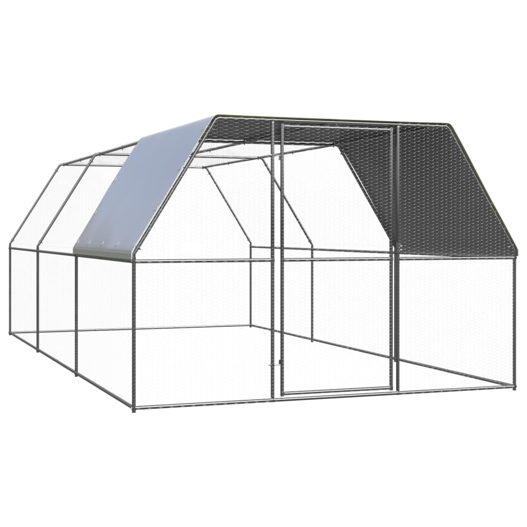 Outdoor Chicken Cage 3x6x2 m Galvanised Steel