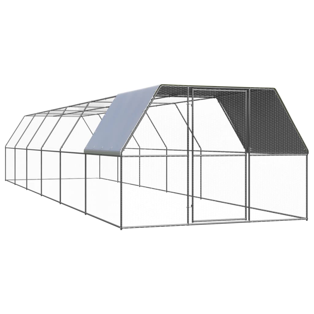 Outdoor Chicken Cage 3x12x2 m Galvanised Steel