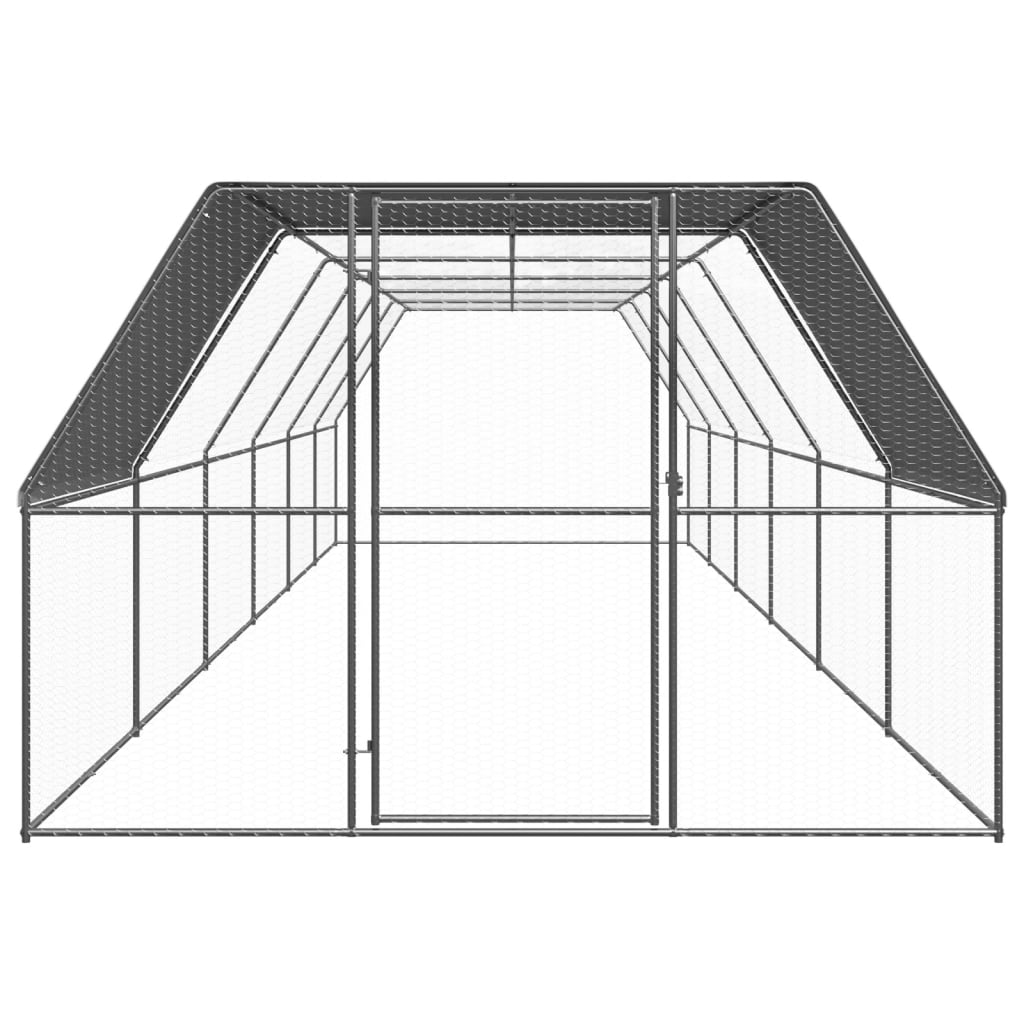 Outdoor Chicken Cage 3x12x2 m Galvanised Steel