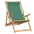 Folding Beach Chair Solid Wood Teak Green