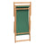 Folding Beach Chair Solid Wood Teak Green