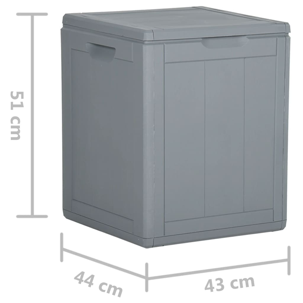 Garden Storage Box 90L Grey PP Wood Look