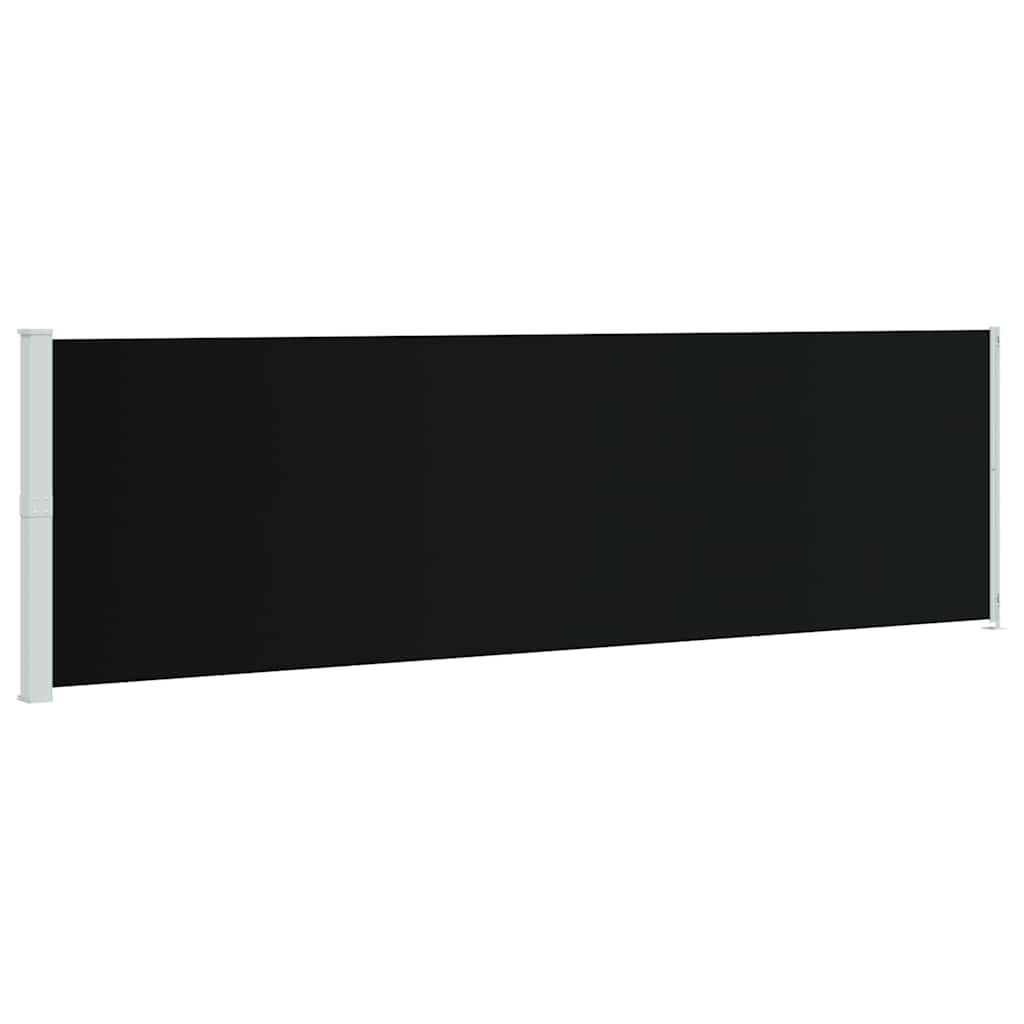 Patio Retractable Side Awning 180x600 cm Black