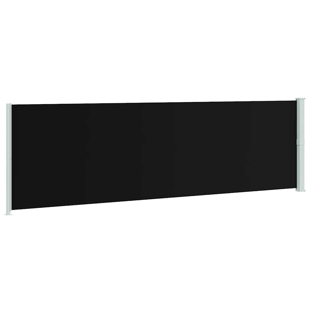 Patio Retractable Side Awning 180x600 cm Black