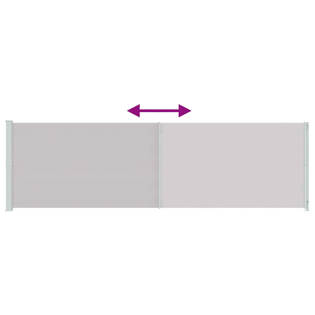 Patio Retractable Side Awning 180x600 cm Grey