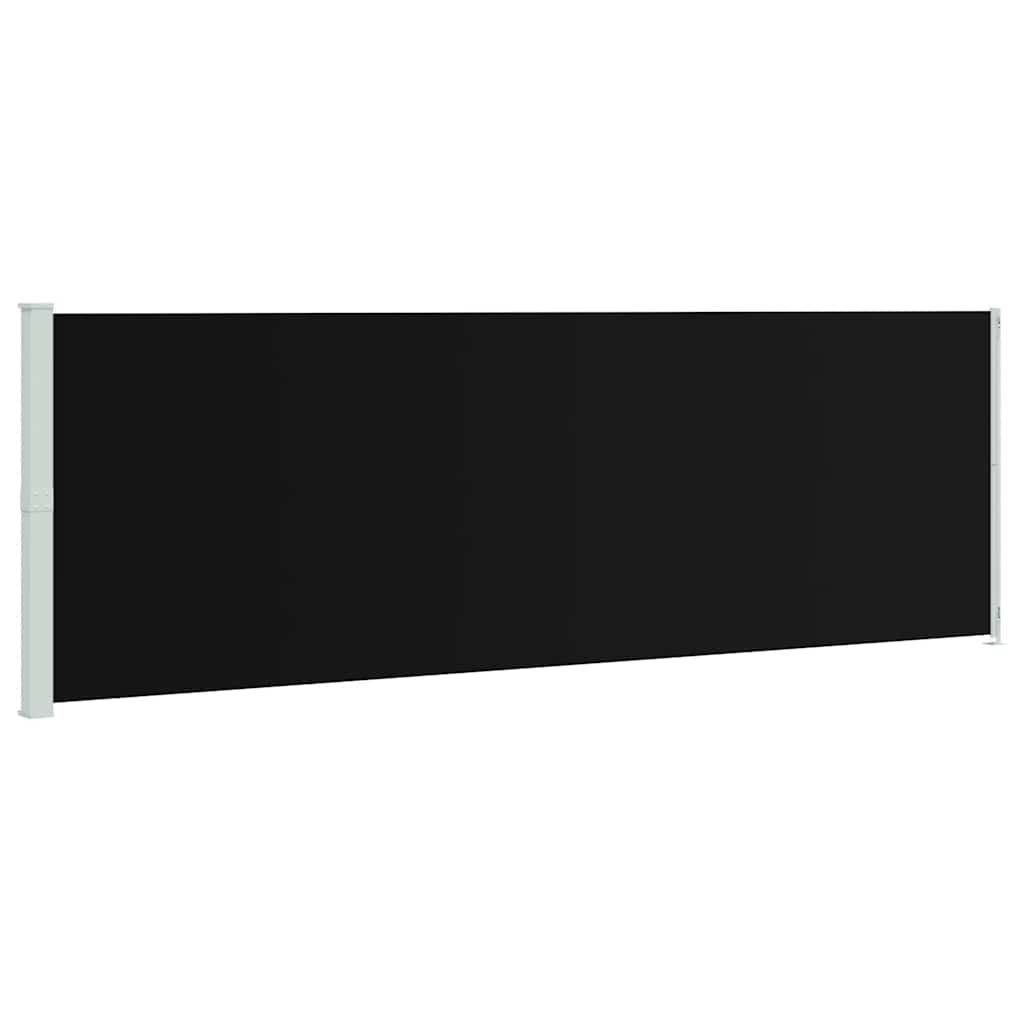 Patio Retractable Side Awning 200x600 cm Black