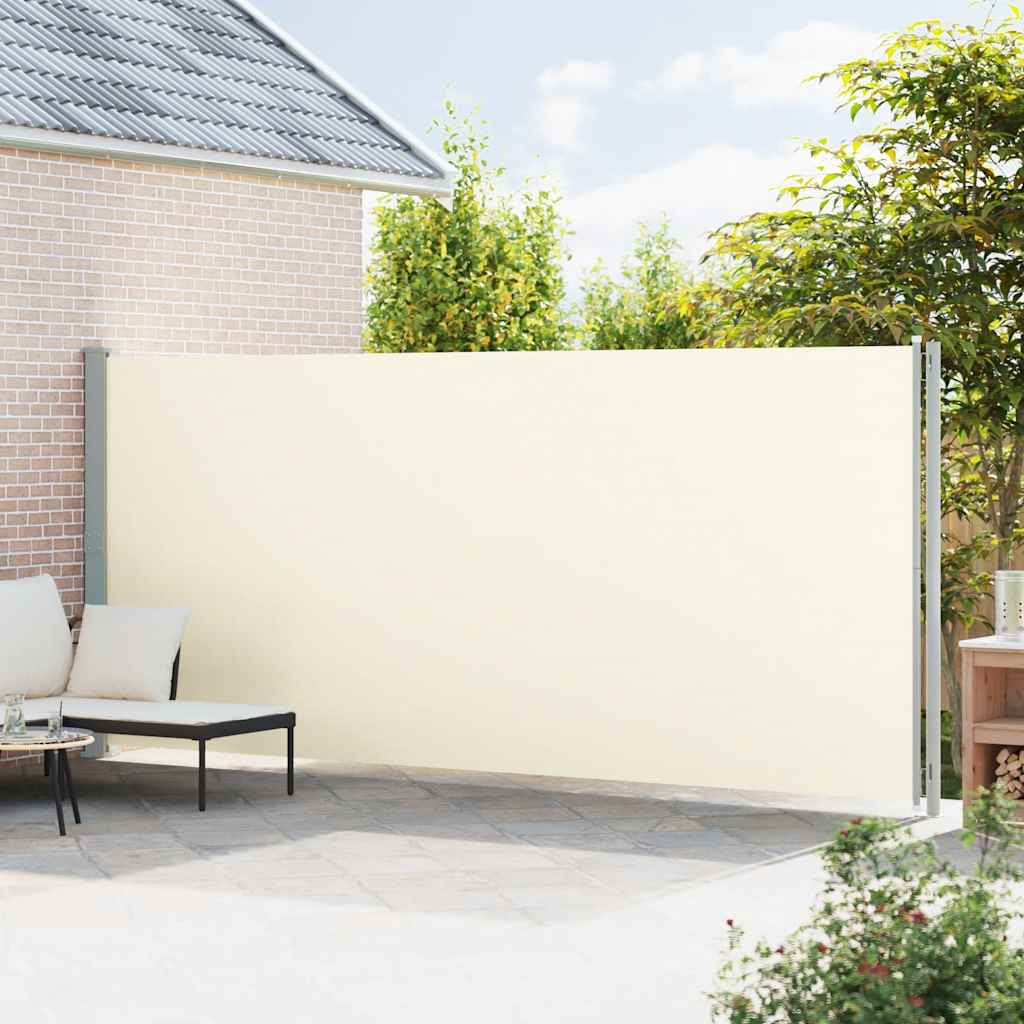 Patio Retractable Side Awning 200x600 cm Cream