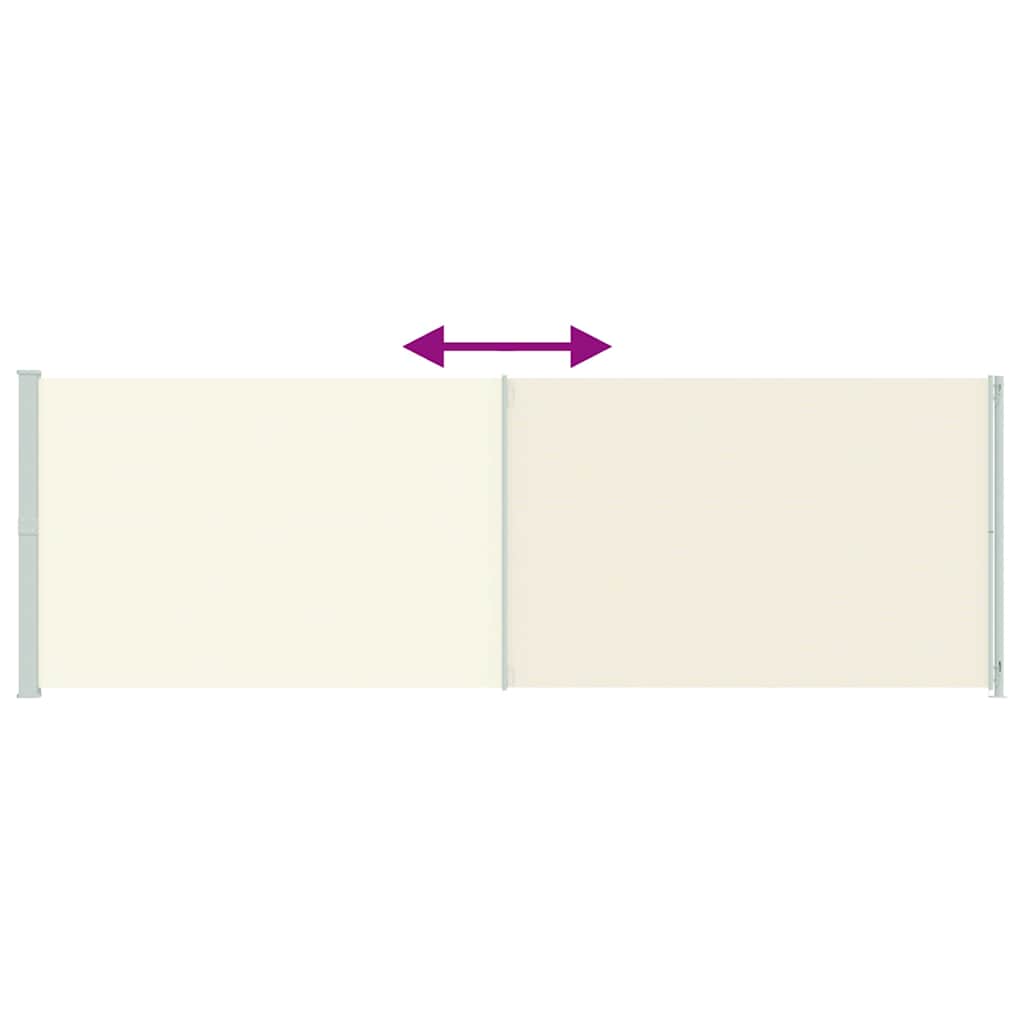 Patio Retractable Side Awning 200x600 cm Cream