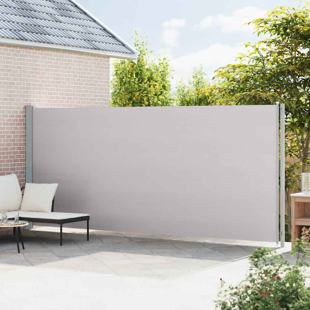 Patio Retractable Side Awning 200x600 cm Grey