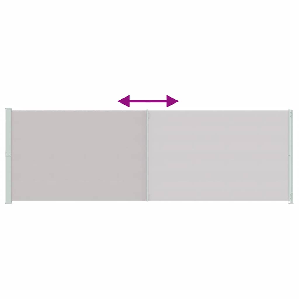 Patio Retractable Side Awning 200x600 cm Grey
