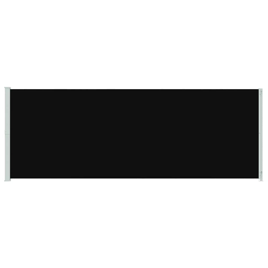 Patio Retractable Side Awning 220x600 cm Black