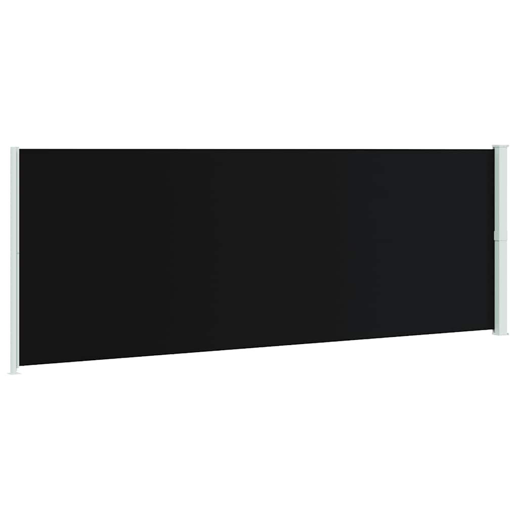 Patio Retractable Side Awning 220x600 cm Black