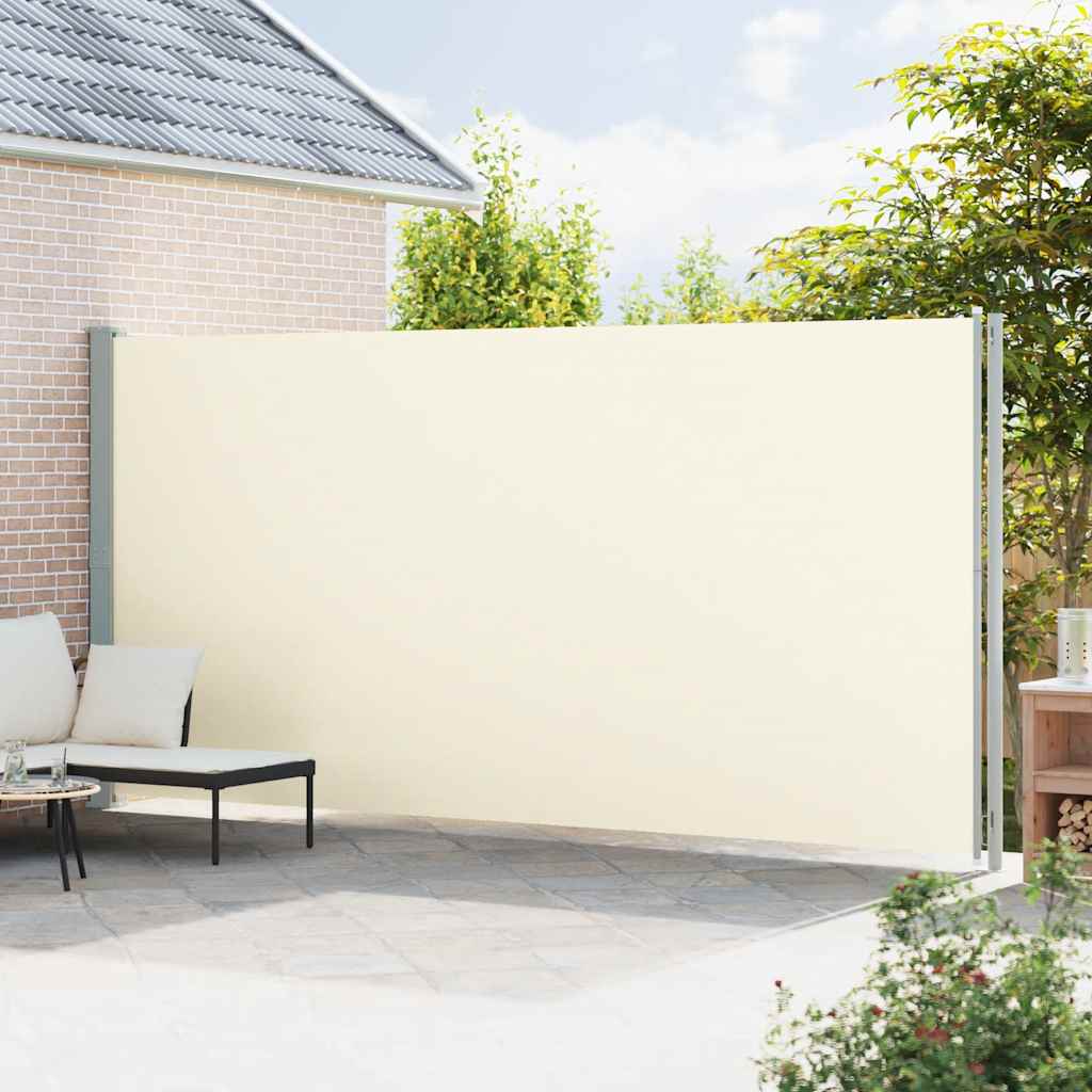 Patio Retractable Side Awning 220x600 cm Cream