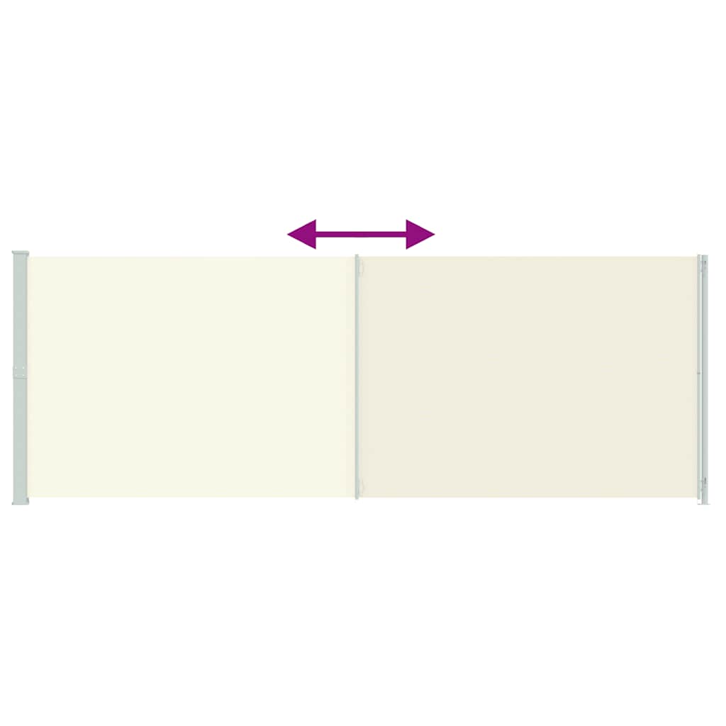 Patio Retractable Side Awning 220x600 cm Cream