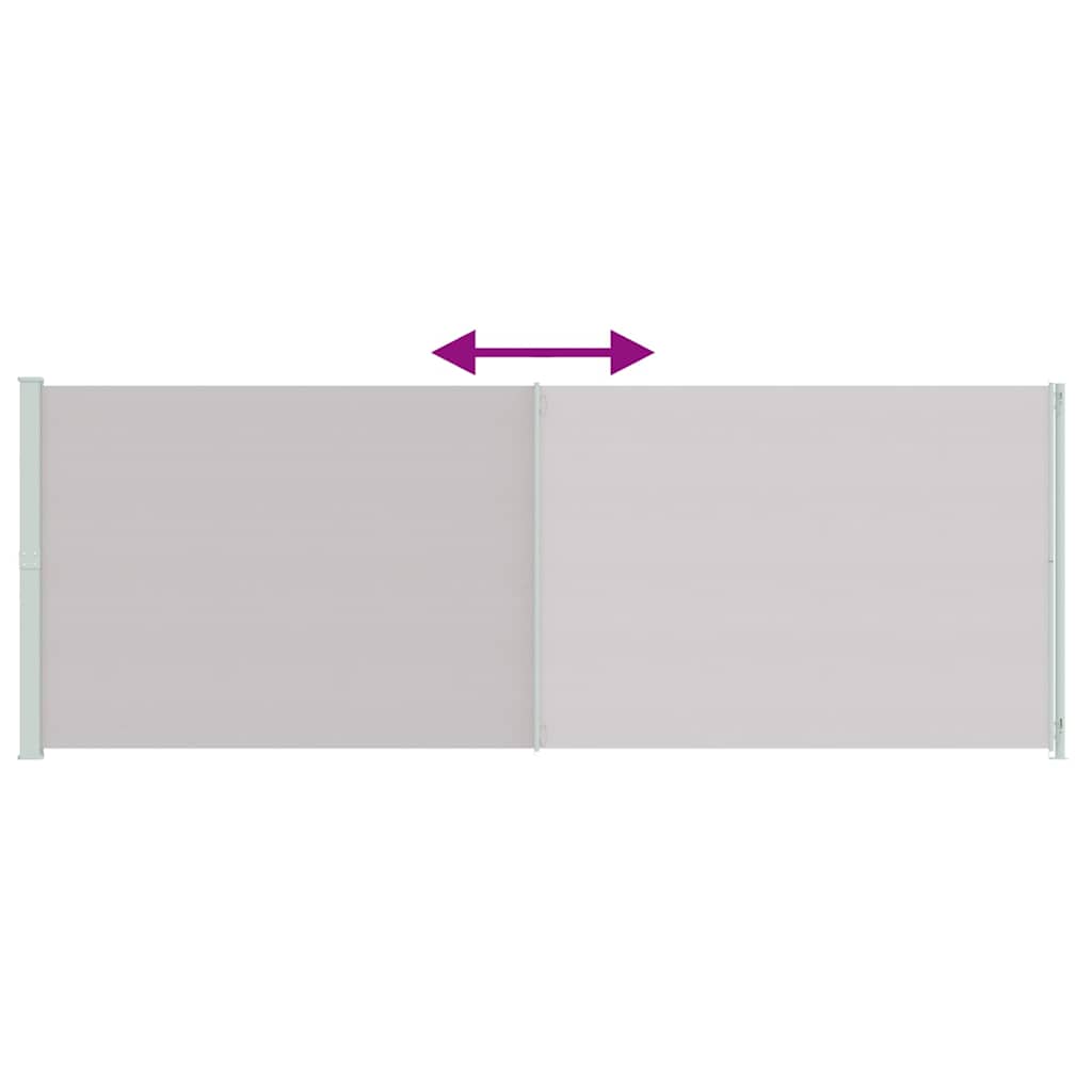 Patio Retractable Side Awning 220x600 cm Grey