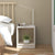 Bedside Cabinet White 35.5x33.5x41.5 cm Solid Pinewood