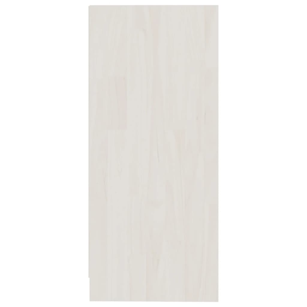 Side Cabinet White 35.5x33.5x76 cm Solid Pinewood