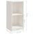 Side Cabinet White 35.5x33.5x76 cm Solid Pinewood