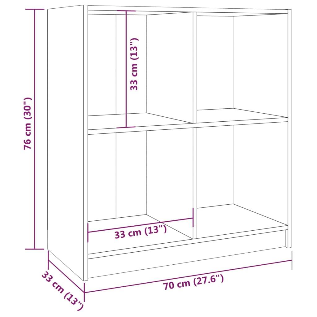 Sideboard White 70x33x76 cm Solid Pinewood