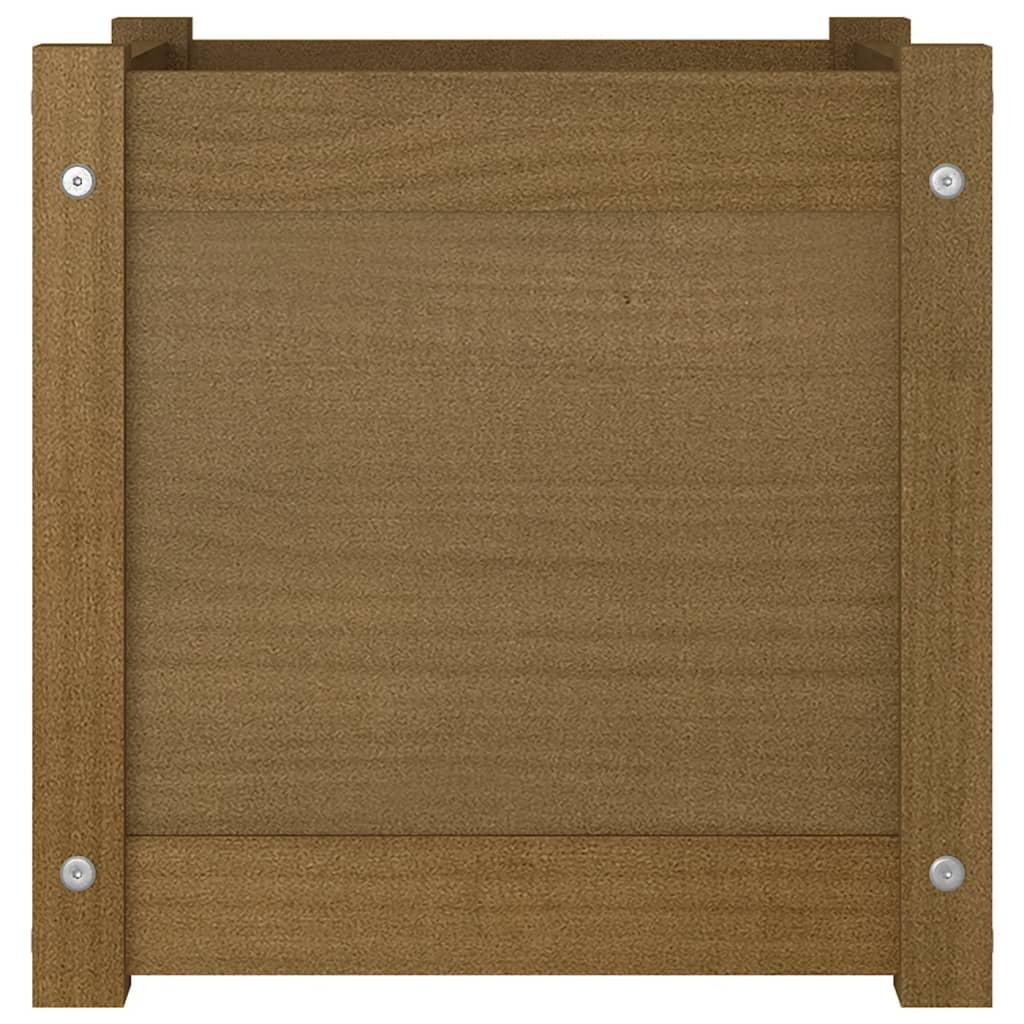 Garden Planter Honey Brown 40x40x40 cm Solid Pinewood