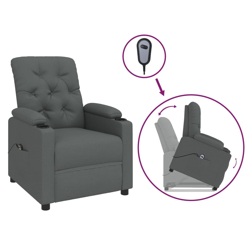 Stand up Chair Dark Grey Fabric