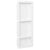 Shower Niche with 3 Compartments High Gloss White 41x99x9 cm