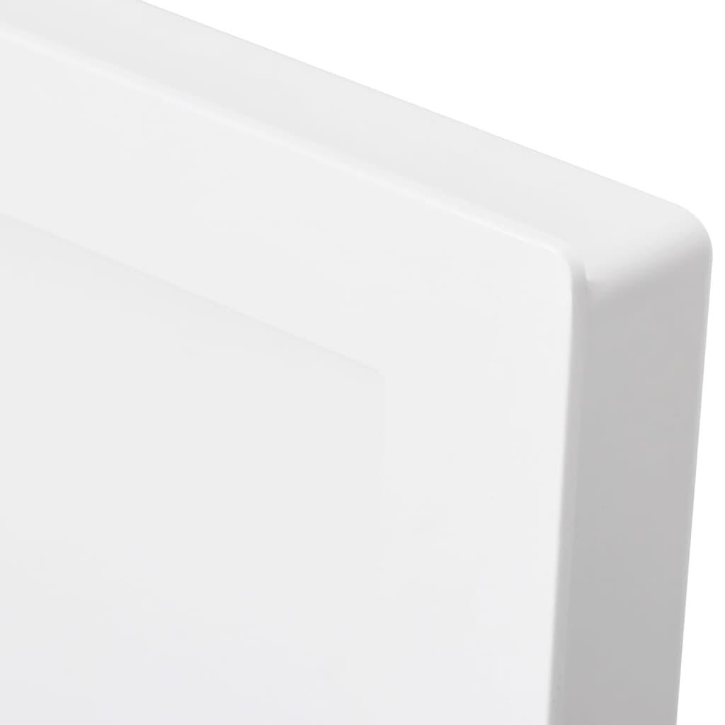 Shower Niche with 3 Compartments High Gloss White 41x99x9 cm