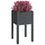 Garden Planter Grey 40x40x70 cm Solid Pinewood