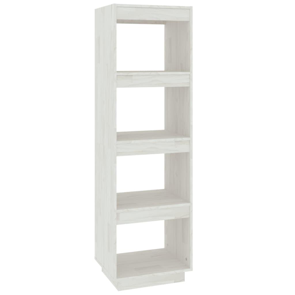 Book Cabinet/Room Divider White 40x35x135 cm Solid Pinewood