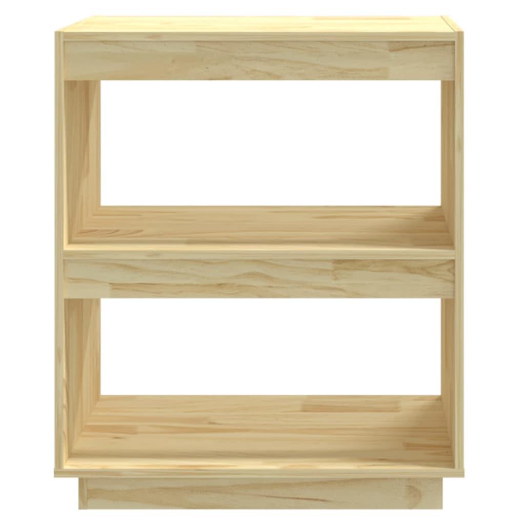 Book Cabinet 60x35x71 cm Solid Pinewood