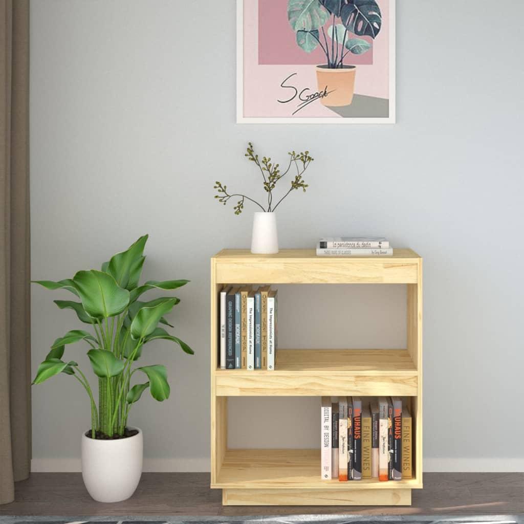 Book Cabinet 60x35x71 cm Solid Pinewood