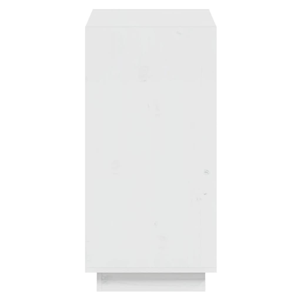 Book Cabinet White 60x35x71 cm Solid Wood Pine