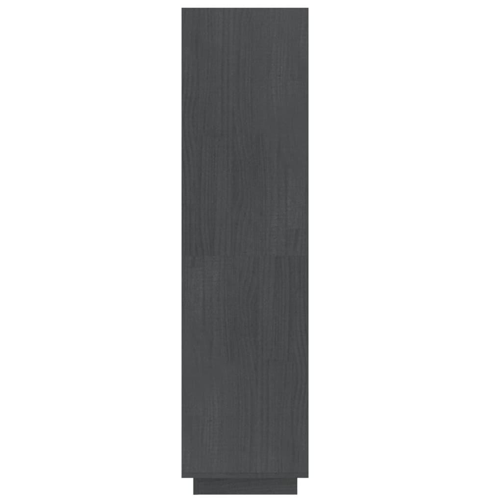 Book Cabinet/Room Divider Grey 60x35x135 cm Solid Pinewood