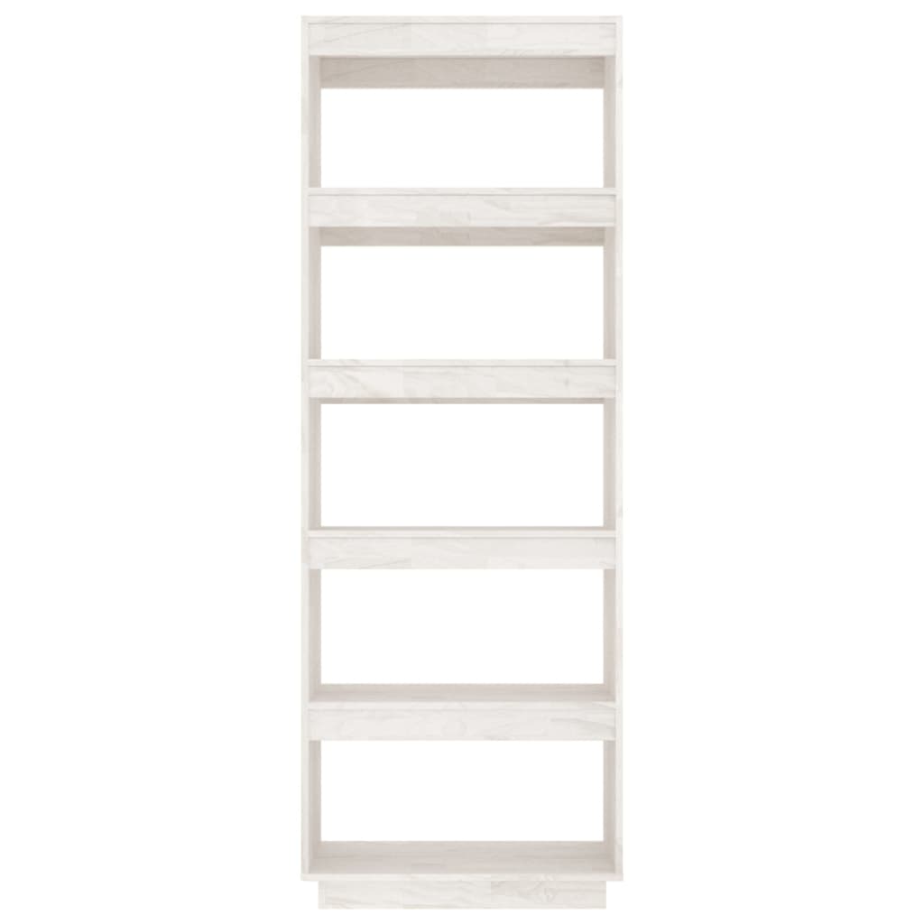 Book Cabinet/Room Divider White 60x35x167 cm Solid Pinewood