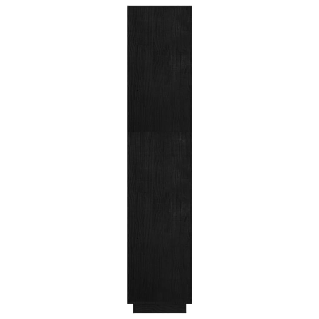 Book Cabinet/Room Divider Black 60x35x167 cm Solid Pinewood