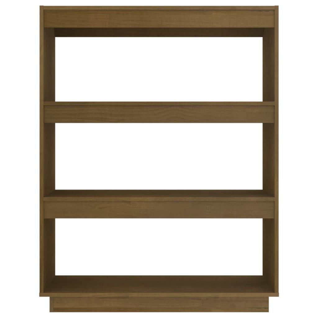 Book Cabinet/Room Divider Honey Brown 80x35x103 cm Solid Pinewood