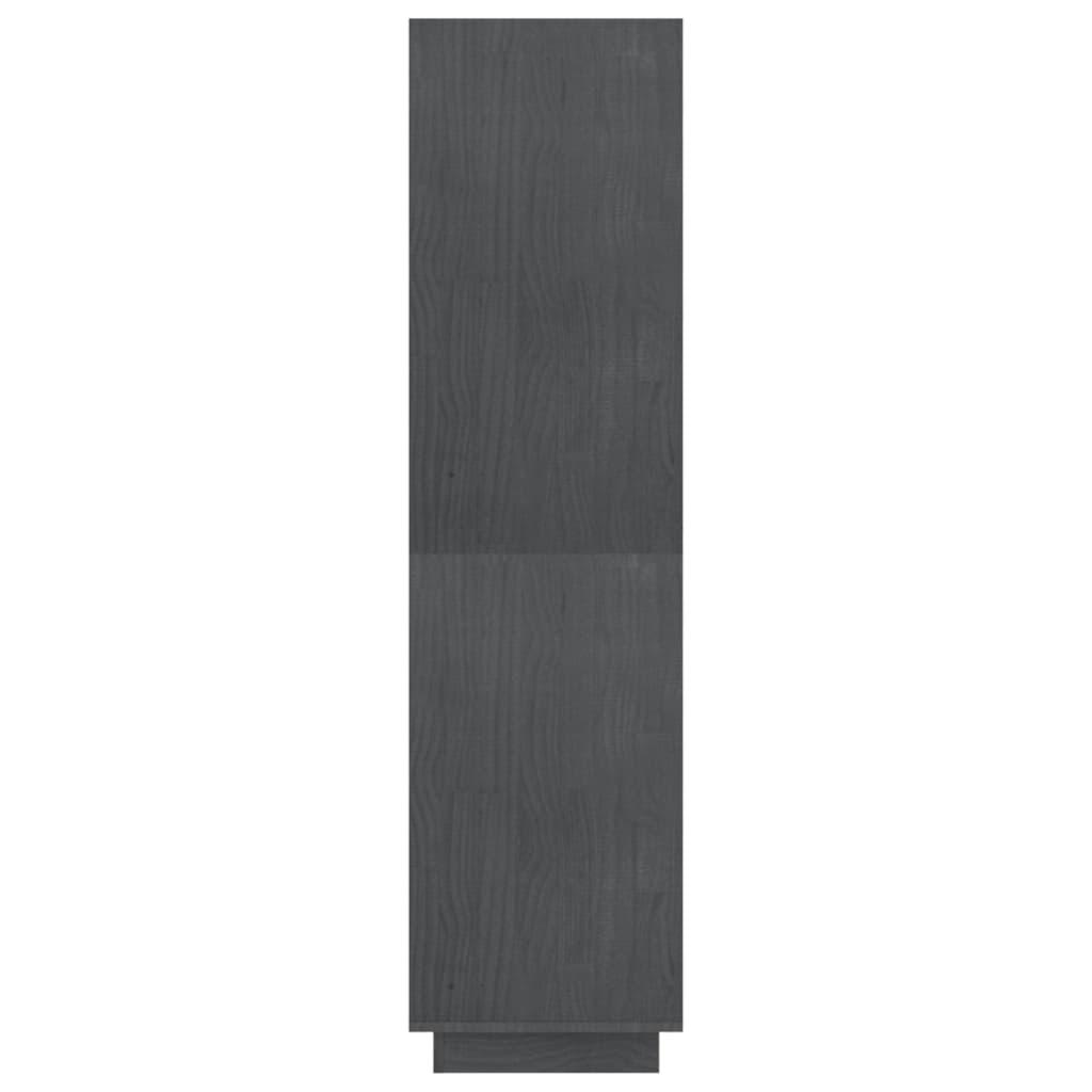 Book Cabinet/Room Divider Grey 80x35x135 cm Solid Pinewood