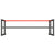 Work Bench Frame Matte Black and Matte Red 180x57x79 cm Metal