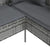 L-shaped Couch Sofa with Cushions Poly Rattan Grey