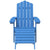 Garden Adirondack Chair with Footstool HDPE Aqua Blue