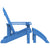 Garden Adirondack Chair with Footstool HDPE Aqua Blue