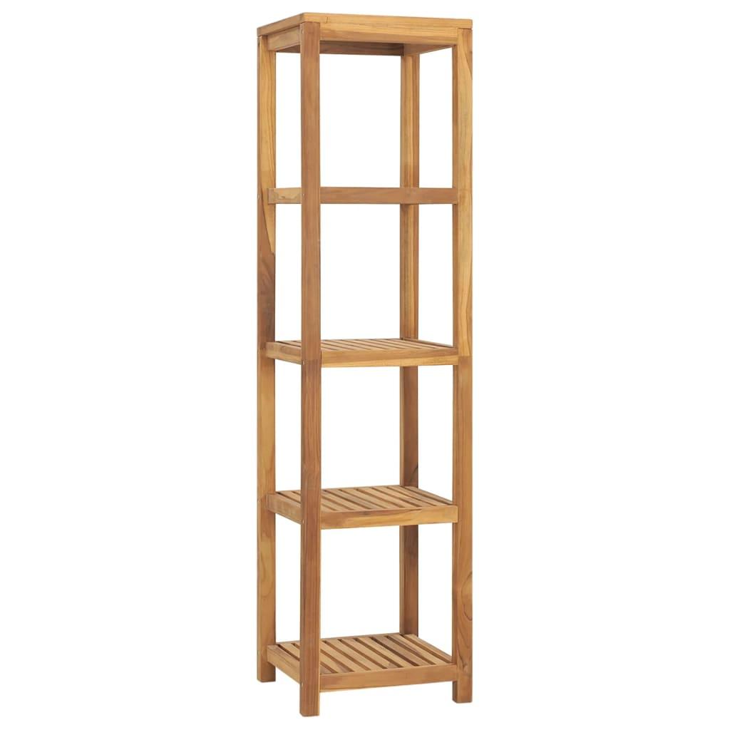 4-Tier Bathroom Storage Rack Solid Wood Teak 42x42x165 cm