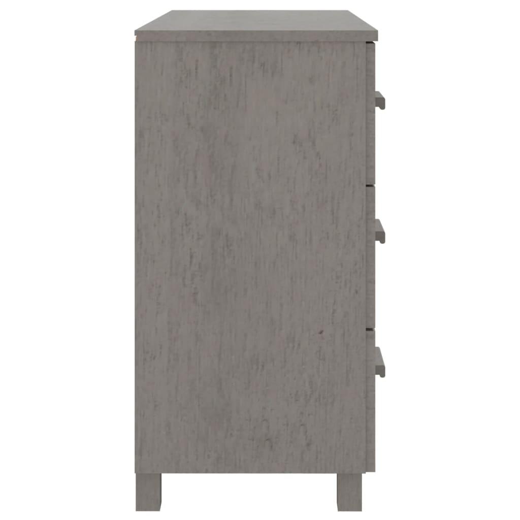 Sideboard Light Grey 90x40x80 cm Solid Wood Pine