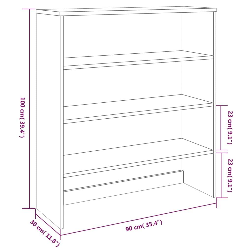 Top for Highboard"HAMAR" Dark Grey 90x30x100cm Solid Wood Pine