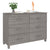 Sideboard "HAMAR" Light Grey 113x40x80 cm Solid Wood Pine