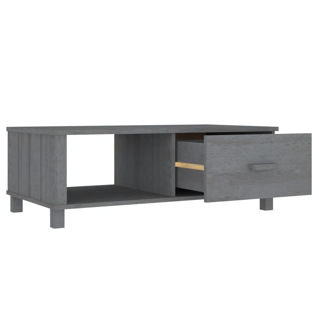 Coffee Table Dark Grey 100x55x35 cm Solid Wood Pine