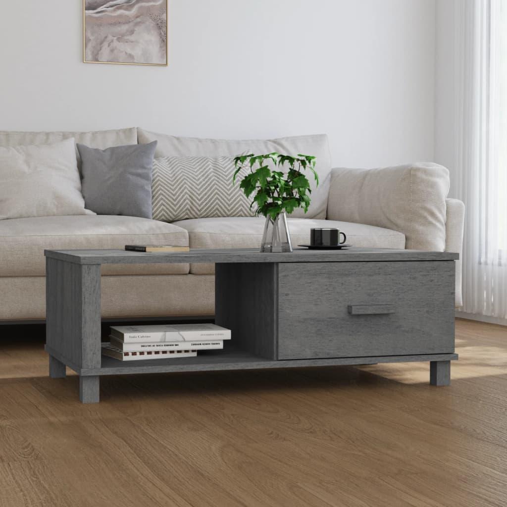 Coffee Table Dark Grey 100x55x35 cm Solid Wood Pine