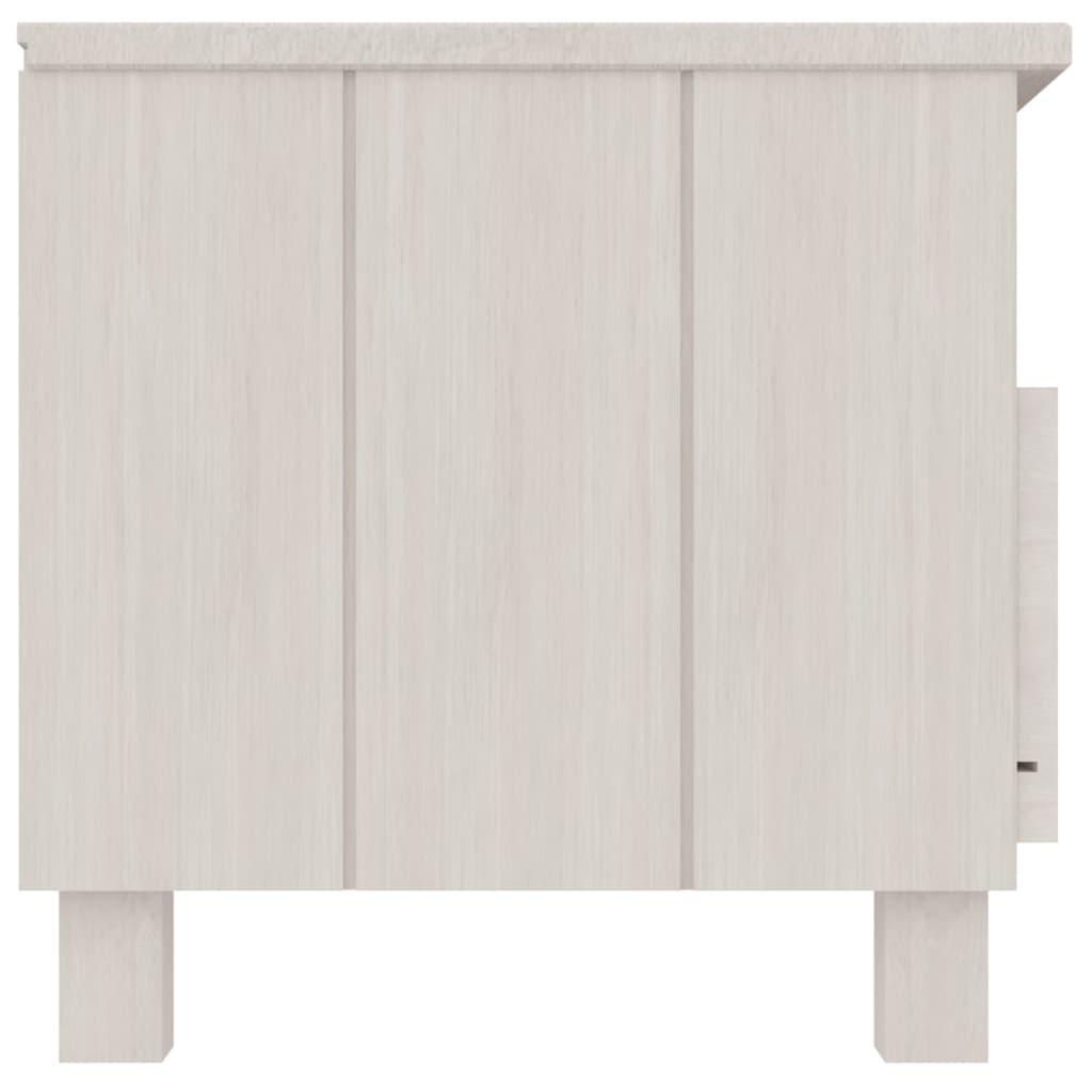 TV Cabinet "HAMAR" White 106x40x40 cm Solid Wood Pine