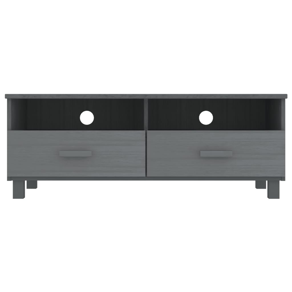 TV Cabinet "HAMAR" Dark Grey 106x40x40 cm Solid Wood Pine